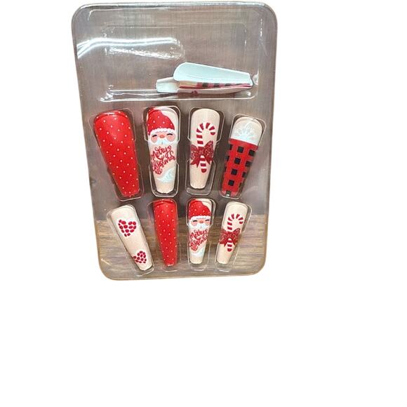 Press On Nail Kit Red Santa - Picture 3 of 3